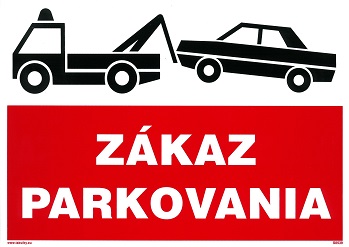 Zákaz parkovania 210x297mm 