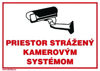 Priestor strážený kamerovým systémom 210x297mm